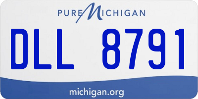 MI license plate DLL8791
