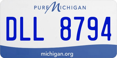 MI license plate DLL8794