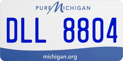 MI license plate DLL8804