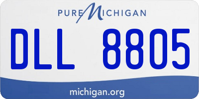 MI license plate DLL8805