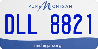 MI license plate DLL8821