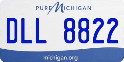 MI license plate DLL8822
