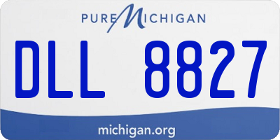 MI license plate DLL8827