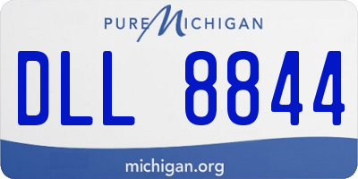 MI license plate DLL8844