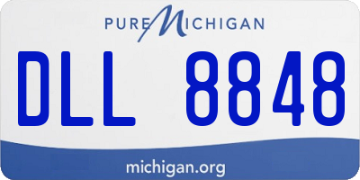 MI license plate DLL8848
