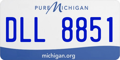 MI license plate DLL8851