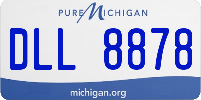 MI license plate DLL8878