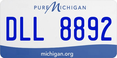 MI license plate DLL8892