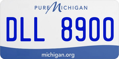 MI license plate DLL8900