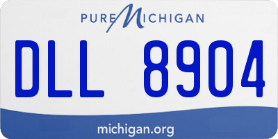 MI license plate DLL8904