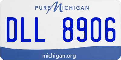 MI license plate DLL8906