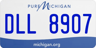 MI license plate DLL8907
