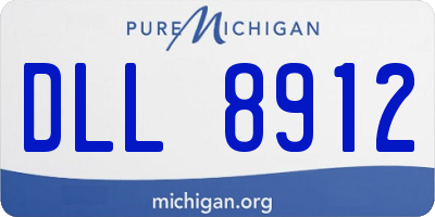 MI license plate DLL8912