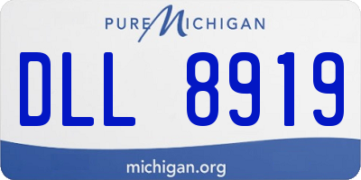 MI license plate DLL8919