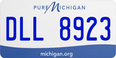 MI license plate DLL8923