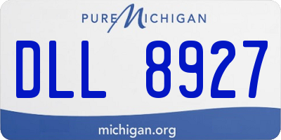MI license plate DLL8927