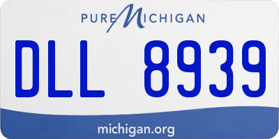 MI license plate DLL8939