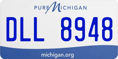 MI license plate DLL8948