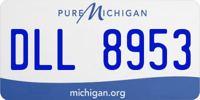 MI license plate DLL8953