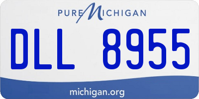 MI license plate DLL8955