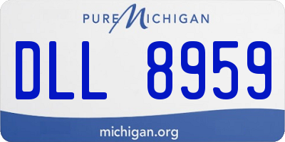 MI license plate DLL8959