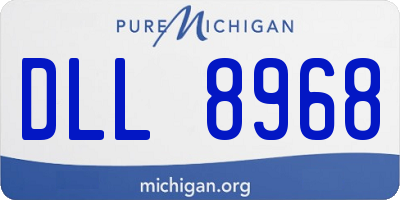 MI license plate DLL8968