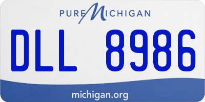 MI license plate DLL8986