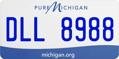 MI license plate DLL8988