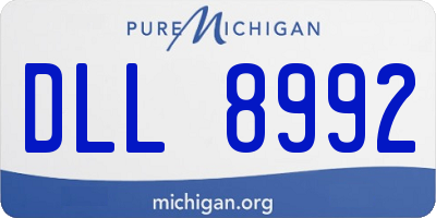 MI license plate DLL8992