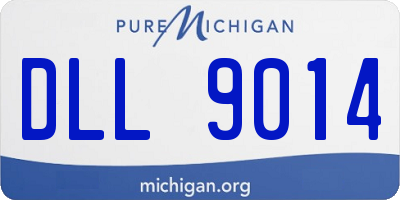 MI license plate DLL9014