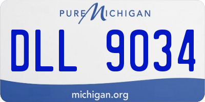 MI license plate DLL9034