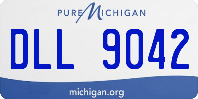 MI license plate DLL9042