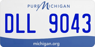 MI license plate DLL9043