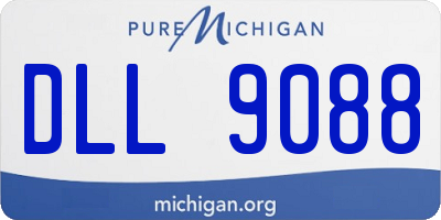 MI license plate DLL9088