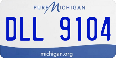 MI license plate DLL9104