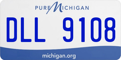 MI license plate DLL9108