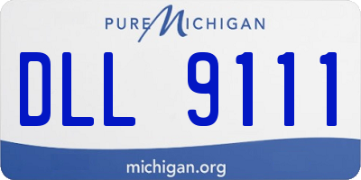 MI license plate DLL9111
