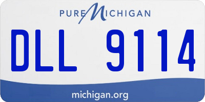 MI license plate DLL9114