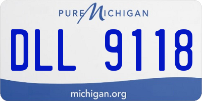 MI license plate DLL9118