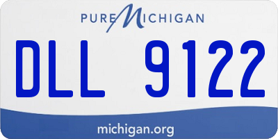 MI license plate DLL9122