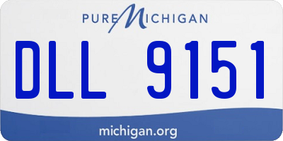 MI license plate DLL9151