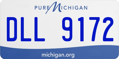 MI license plate DLL9172