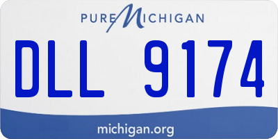 MI license plate DLL9174