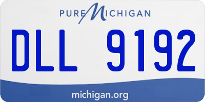MI license plate DLL9192
