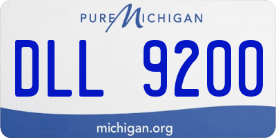 MI license plate DLL9200