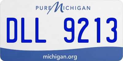 MI license plate DLL9213