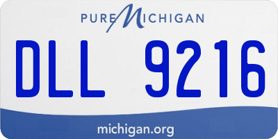 MI license plate DLL9216