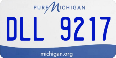 MI license plate DLL9217