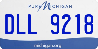 MI license plate DLL9218