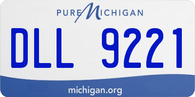 MI license plate DLL9221